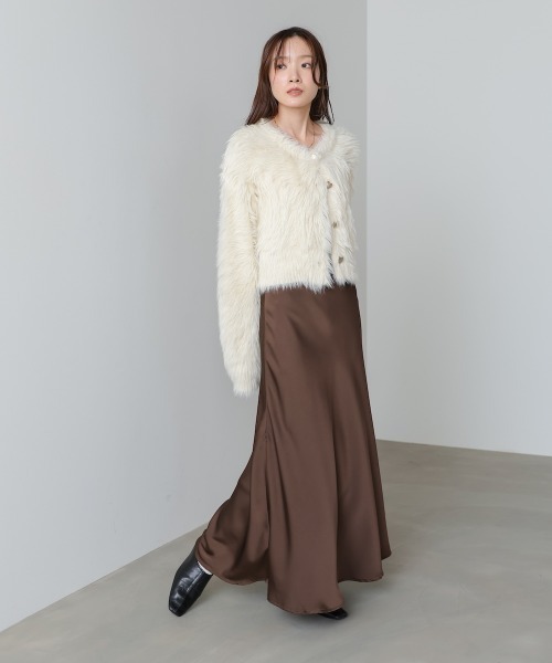 Bab（バブ）の「【選べるサイズ展開】サテンナロースカート（スカート・レディース・ベージュ/ブラウン/チャコールグレー/ブラック・S/M/L）」の21枚目の写真