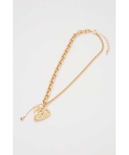 SLY（スライ）の「RANDOM CHAIN HEART N/C ランダム チェーン ハートネックレス（ネックレス・レディース・ゴールド/シルバー・FREE）」の9枚目の写真
