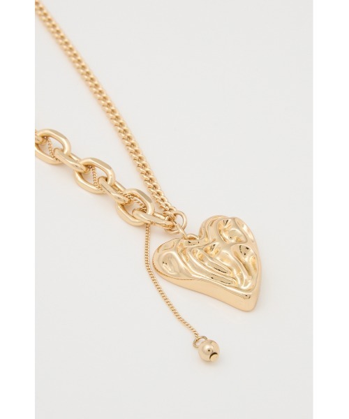 SLY（スライ）の「RANDOM CHAIN HEART N/C ランダム チェーン ハートネックレス（ネックレス・レディース・ゴールド/シルバー・FREE）」の10枚目の写真