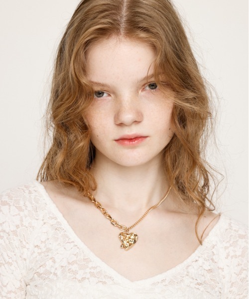 SLY（スライ）の「RANDOM CHAIN HEART N/C ランダム チェーン ハートネックレス（ネックレス・レディース・ゴールド/シルバー・FREE）」の12枚目の写真