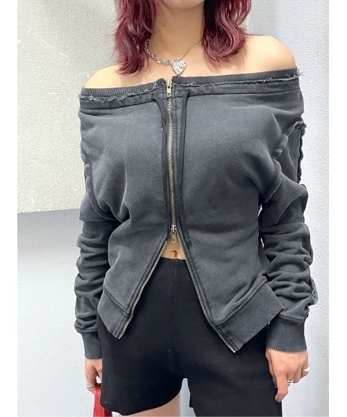 SLY（スライ）の「RANDOM CHAIN HEART N/C ランダム チェーン ハートネックレス（ネックレス・レディース・ゴールド/シルバー・FREE）」の3枚目の写真