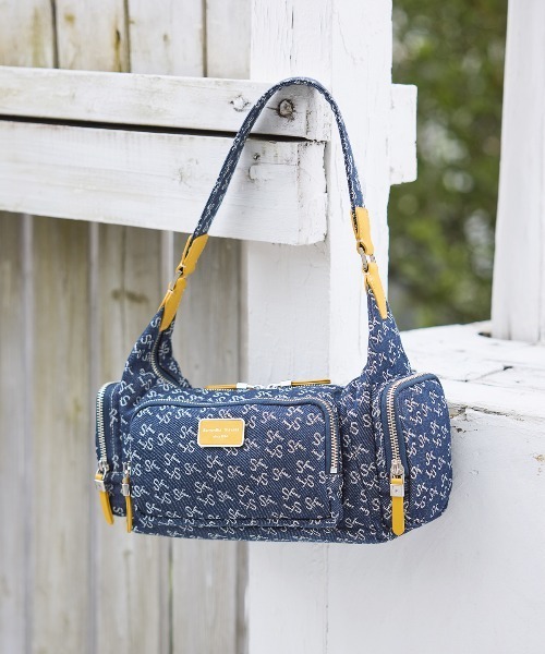 Samantha Thavasa（サマンサタバサ）の「Denim ST Jacquard Ⅱ ショルダーバッグ（ショルダーバッグ・レディース・ネイビー/イエロー/ピンク・FREE）」の3枚目の写真