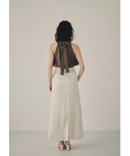NOTREemor(ノートルエモア)の「back ribbon check short top(Tシャツ/カットソー・レディース・ブルー/ブラック・FREE)」の6枚目の写真