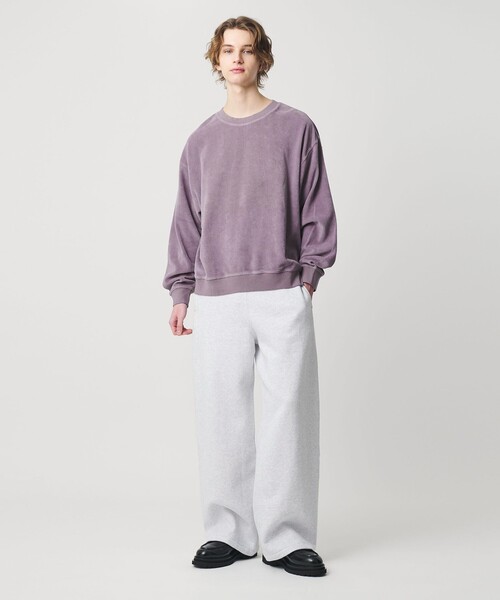 MONKEY TIME(モンキータイム)の「オゾンウォッシュ ベロア バックジップ クルーネック(スウェット・メンズ・ダークグレー/パープル・S/M/L/XL)」の11枚目の写真