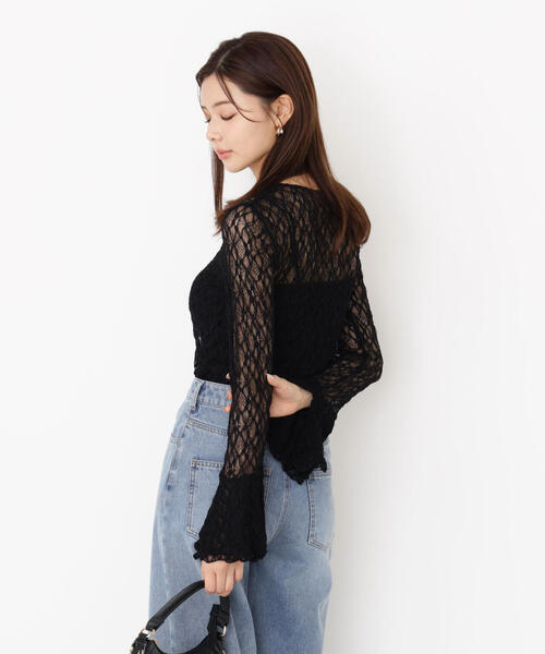 PROPORTION BODY DRESSING（プロポーションボディドレッシング）の「＜ハンドウォッシャブル＞レースフレアスリーブ / 1215260901（Tシャツ/カットソー・レディース・ブラック/ホワイト系その他・FREE）」の17枚目の写真