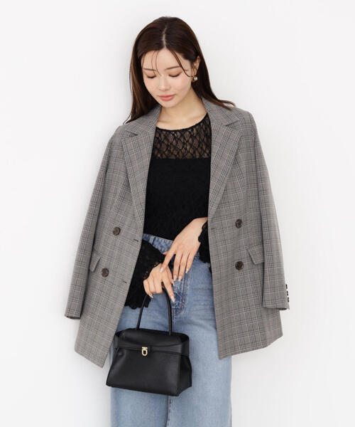 PROPORTION BODY DRESSING（プロポーションボディドレッシング）の「＜ハンドウォッシャブル＞レースフレアスリーブ / 1215260901（Tシャツ/カットソー・レディース・ブラック/ホワイト系その他・FREE）」の18枚目の写真