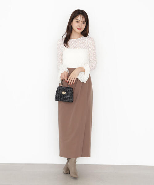 PROPORTION BODY DRESSING（プロポーションボディドレッシング）の「＜ハンドウォッシャブル＞レースフレアスリーブ / 1215260901（Tシャツ/カットソー・レディース・ブラック/ホワイト系その他・FREE）」の3枚目の写真