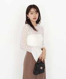 PROPORTION BODY DRESSING | <ハンドウォッシャブル>レースフレアスリーブ / 1215260901(Tシャツ/カットソー)