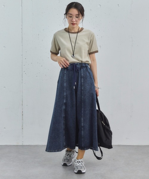Doux archives(ドゥアルシーヴ)の「ベロアリンガーTee(Tシャツ/カットソー・レディース・アイボリー/チャコールグレー/ネイビー・38)」の7枚目の写真