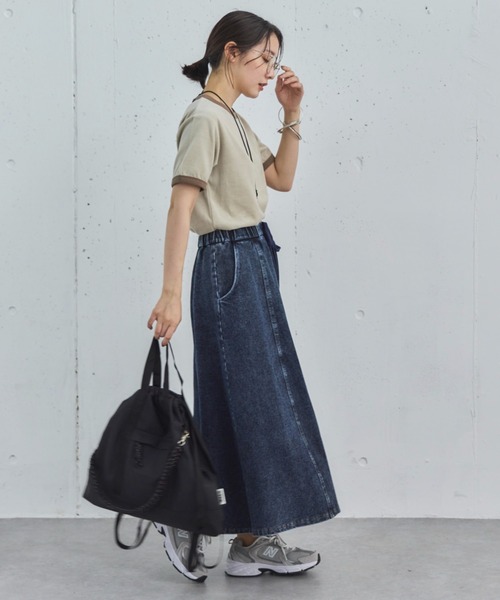 Doux archives(ドゥアルシーヴ)の「ベロアリンガーTee(Tシャツ/カットソー・レディース・アイボリー/チャコールグレー/ネイビー・38)」の11枚目の写真