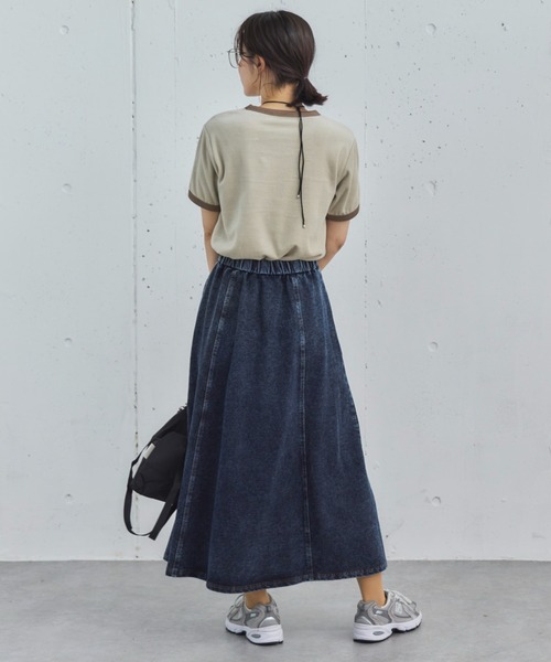 Doux archives(ドゥアルシーヴ)の「ベロアリンガーTee(Tシャツ/カットソー・レディース・アイボリー/チャコールグレー/ネイビー・38)」の12枚目の写真