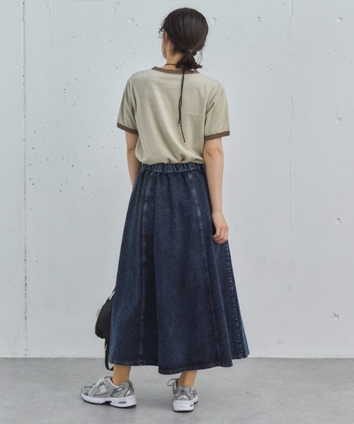 Doux archives(ドゥアルシーヴ)の「ベロアリンガーTee(Tシャツ/カットソー・レディース・アイボリー/チャコールグレー/ネイビー・38)」の13枚目の写真