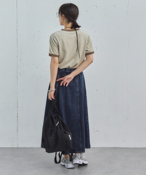 Doux archives(ドゥアルシーヴ)の「ベロアリンガーTee(Tシャツ/カットソー・レディース・アイボリー/チャコールグレー/ネイビー・38)」の14枚目の写真