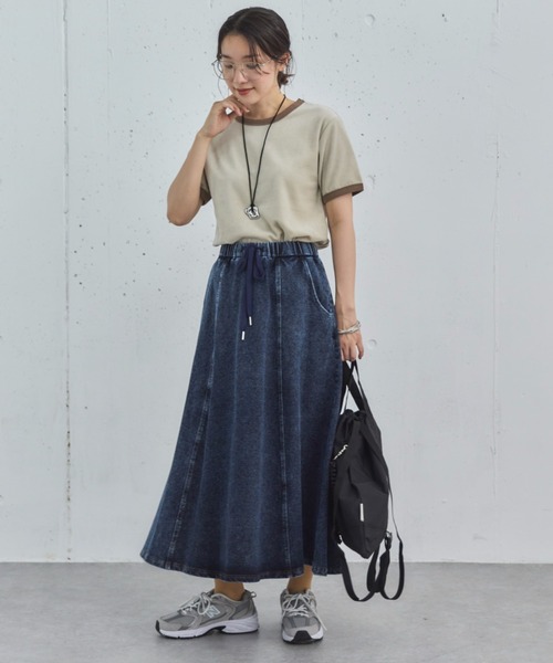 Doux archives(ドゥアルシーヴ)の「ベロアリンガーTee(Tシャツ/カットソー・レディース・アイボリー/チャコールグレー/ネイビー・38)」の16枚目の写真