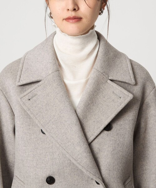 green label relaxing（グリーンレーベルリラクシング）の「［size SHORTあり］＜1_OF MINE＞W ピーコート（ピーコート・レディース・ナチュラル/ライトグレー/ネイビー・38/36/SHORT）」の13枚目の写真