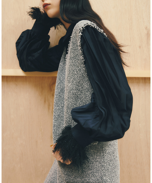 La TOTALITE(ラトータリテ)の「【洗える】ツイードミニジャンスカ(ワンピース・レディース・チャコールグレー/ブラック・38/36)」の14枚目の写真