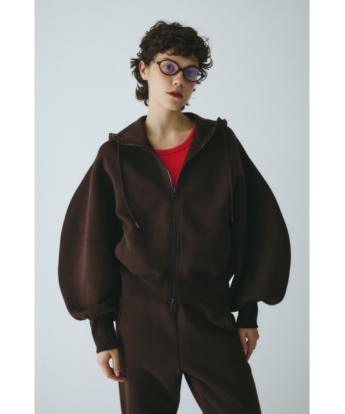 今期新品ヘリンドットサイFeels foodie cardiganパーカー HeRIN.CYE（ヘリンドットサイ）の「Front zip foodie フロントジップ