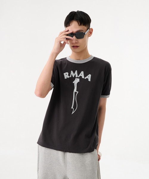 Jieda（ジエダ）の「【Jieda】別注 DAMAGE RINGER TEE（Tシャツ/カットソー・メンズ・グレー/ホワイト・1/2）」の4枚目の写真