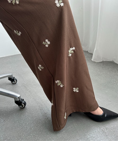 PILIT（ピリット）の「【セットアップ可】刺繍ワイドパンツ（その他パンツ・レディース・グレー/ブラック/ブラウン・MEDIUM/SMALL）」の13枚目の写真