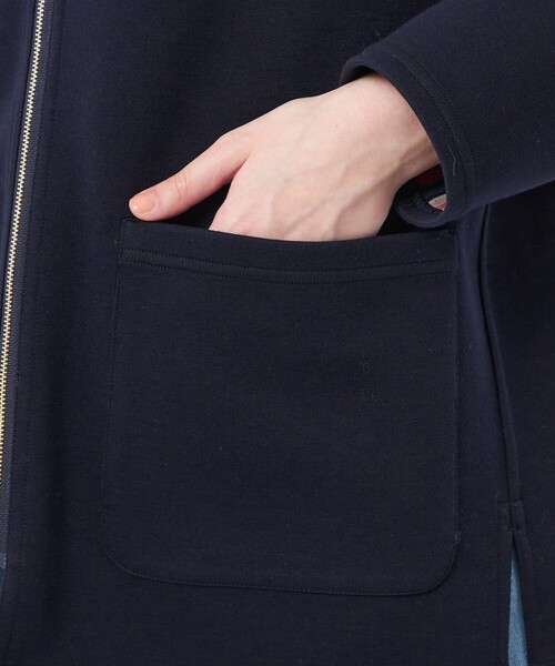 MACKINTOSH PHILOSOPHY（ﾏｯｷﾝﾄｯｼｭ ﾌｨﾛｿﾌｨｰ）の「ハウスチェックダンボールコーディガン ミドル（その他アウター・レディース・ダークネイビー/ブラウン・38）」の9枚目の写真