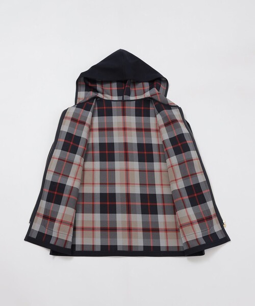 MACKINTOSH PHILOSOPHY（ﾏｯｷﾝﾄｯｼｭ ﾌｨﾛｿﾌｨｰ）の「ハウスチェックダンボールコーディガン ミドル（その他アウター・レディース・ダークネイビー/ブラウン・38）」の11枚目の写真