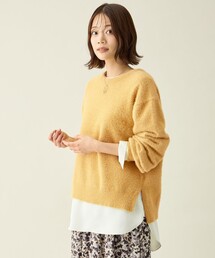 ショートシャギープルオーバーニット