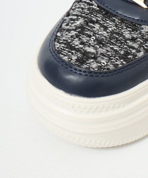 kitson(キットソン)の「KITSON キットソン 厚底 ウェッジソール 軽量 レースアップ ローカットツイードスニーカー(スニーカー・レディース・ブラック/ネイビー・24.5cm/24cm/23.5cm/23cm)」の15枚目の写真