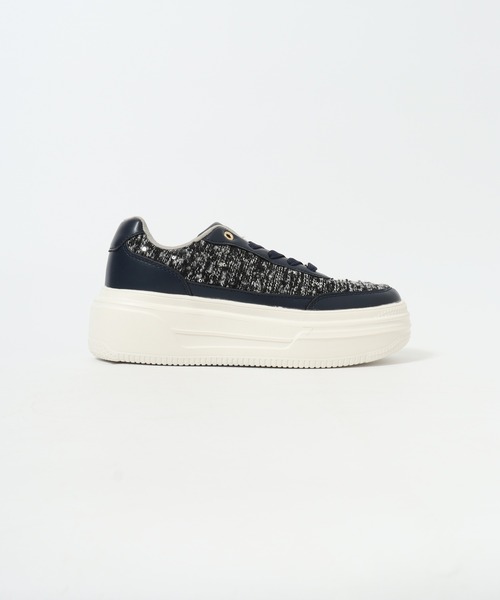 kitson(キットソン)の「KITSON キットソン 厚底 ウェッジソール 軽量 レースアップ ローカットツイードスニーカー(スニーカー・レディース・ブラック/ネイビー・24.5cm/24cm/23.5cm/23cm)」の17枚目の写真