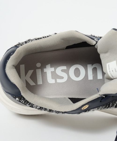 kitson(キットソン)の「KITSON キットソン 厚底 ウェッジソール 軽量 レースアップ ローカットツイードスニーカー(スニーカー・レディース・ブラック/ネイビー・24.5cm/24cm/23.5cm/23cm)」の5枚目の写真