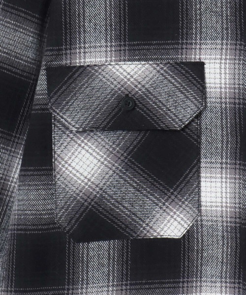 Dickies（ディッキーズ）の「Dickies/ディッキーズ Check Work Shirt/オーバーサイズ ピーチツイル チェック ワークシャツ/フランネルチェックシャツ/オンブレチェックシャツ/レディース メンズ（シャツ/ブラウス・メンズ・チャコール/ブラック/ブラウン・XL/M/L）」の19枚目の写真