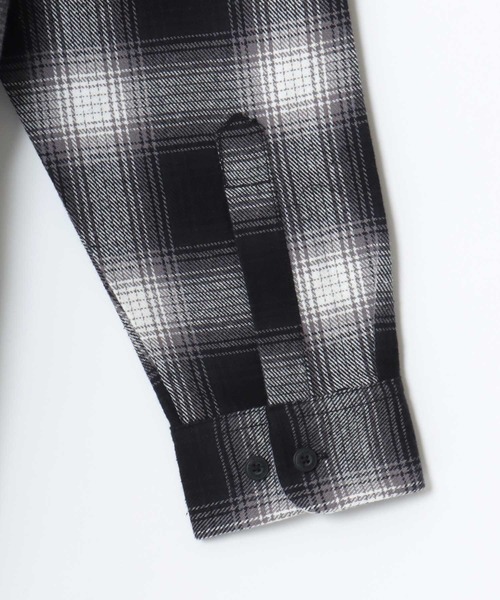 Dickies（ディッキーズ）の「Dickies/ディッキーズ Check Work Shirt/オーバーサイズ ピーチツイル チェック ワークシャツ/フランネルチェックシャツ/オンブレチェックシャツ/レディース メンズ（シャツ/ブラウス・メンズ・チャコール/ブラック/ブラウン・XL/M/L）」の16枚目の写真