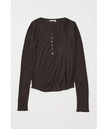 MOUSSY | HENRY NECK LONG SLEEVE Tシャツ(Tシャツ/カットソー)