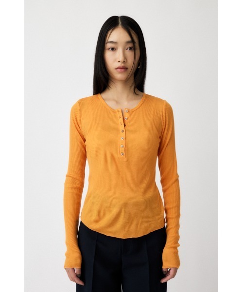 HENRY NECK LONG SLEEVE Tシャツ（Tシャツ/カットソー）｜MOUSSY