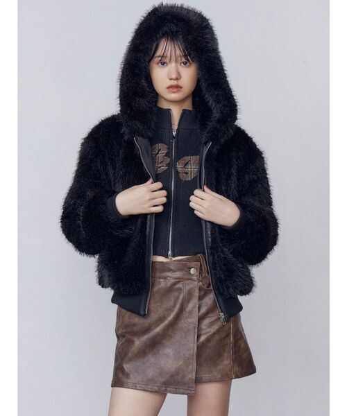 EMODA（エモダ）の「パッチロゴプレーティングニット（ニット/セーター・レディース・ブラック/ブラウン/グレー/ピンク・FREE）」の20枚目の写真