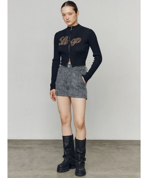 EMODA（エモダ）の「パッチロゴプレーティングニット（ニット/セーター・レディース・ブラック/ブラウン/グレー/ピンク・FREE）」の15枚目の写真