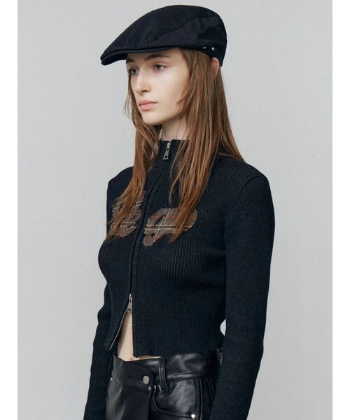 EMODA（エモダ）の「パッチロゴプレーティングニット（ニット/セーター・レディース・ブラック/ブラウン/グレー/ピンク・FREE）」の16枚目の写真