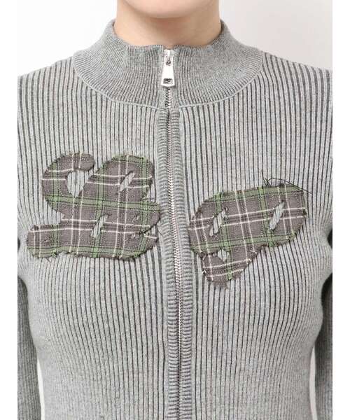 EMODA（エモダ）の「パッチロゴプレーティングニット（ニット/セーター・レディース・ブラック/ブラウン/グレー/ピンク・FREE）」の21枚目の写真