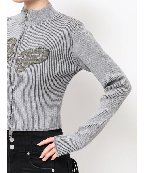 EMODA（エモダ）の「パッチロゴプレーティングニット（ニット/セーター・レディース・ブラック/ブラウン/グレー/ピンク・FREE）」の22枚目の写真