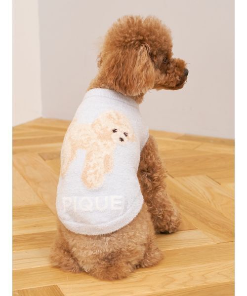 CAT&DOG】スムーズィートイプードル柄ジャガードプルオーバー（ペット