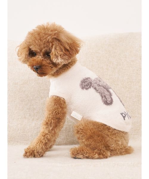 gelato pique（ジェラートピケ）の「【CAT&DOG】スムーズィートイプードル柄ジャガードプルオーバー（ペットウェア・レディース・ブラウン/ピンク/ブルー/グレー・L/S/M）」の19枚目の写真