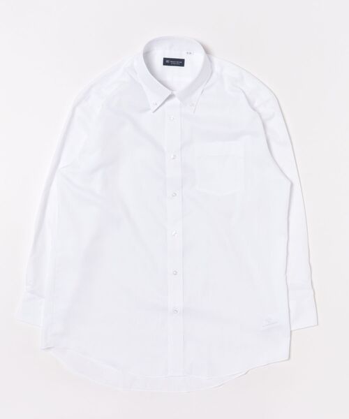 TOKYO SHIRTS(トウキョウシャツ)の「形態安定ノンアイロン ボタンダウン 長袖ビジネスワイシャツ(ビジネスシャツ・メンズ・ホワイト・首回り39cm-裄丈80cm/首回り39cm-裄丈84cm/首回り41cm-裄丈82cm/首回り41cm-裄丈86cm/首回り42cm-裄丈82cm/首回り42cm-裄丈86cm/首回り43cm-裄丈82cm/首回り43cm-裄丈86cm/首回り37cm-裄丈80cm)」の6枚目の写真