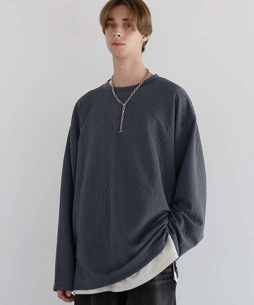 スウェルジャガードロングスリーブカットソー（Tシャツ/カットソー