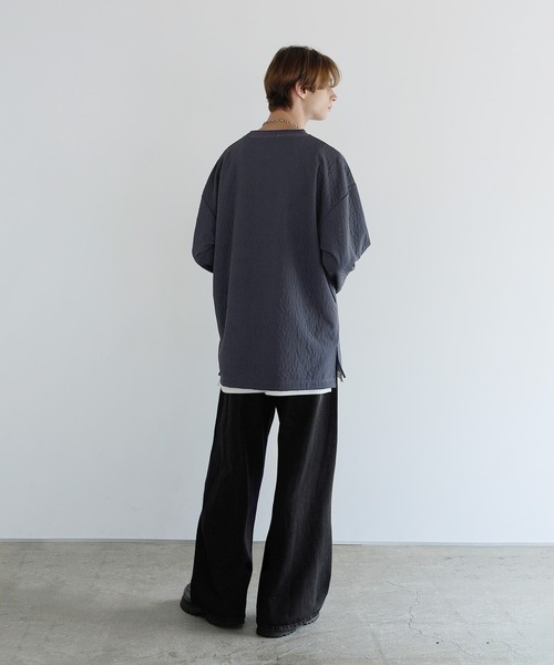 スウェルジャガードロングスリーブカットソー（Tシャツ