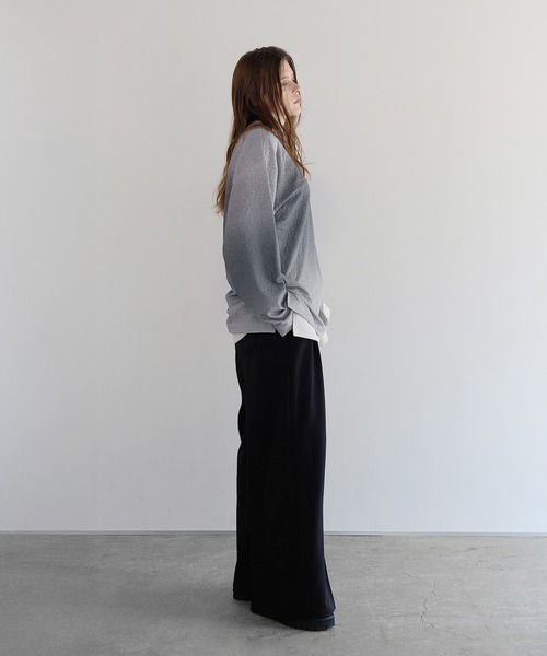 SOCCE(ソーシー)の「スウェルジャガードロングスリーブカットソー(Tシャツ/カットソー・メンズ・オフホワイト/グレー系/ブラック/ブルーグレー/ブラック系/ブルー系・S/M/L/XL)」の7枚目の写真