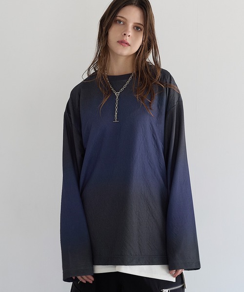 SOCCE(ソーシー)の「スウェルジャガードロングスリーブカットソー(Tシャツ/カットソー・メンズ・オフホワイト/グレー系/ブラック/ブルーグレー/ブラック系/ブルー系・S/M/L/XL)」の11枚目の写真