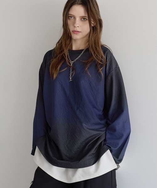 SOCCE(ソーシー)の「スウェルジャガードロングスリーブカットソー(Tシャツ/カットソー・メンズ・オフホワイト/グレー系/ブラック/ブルーグレー/ブラック系/ブルー系・S/M/L/XL)」の12枚目の写真