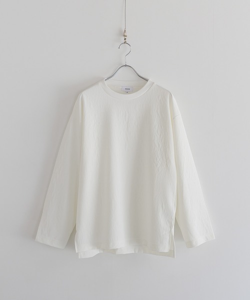 SOCCE(ソーシー)の「スウェルジャガードロングスリーブカットソー(Tシャツ/カットソー・メンズ・オフホワイト/グレー系/ブラック/ブルーグレー/ブラック系/ブルー系・S/M/L/XL)」の19枚目の写真