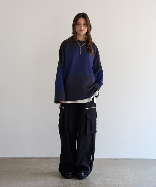SOCCE(ソーシー)の「スウェルジャガードロングスリーブカットソー(Tシャツ/カットソー・メンズ・オフホワイト/グレー系/ブラック/ブルーグレー/ブラック系/ブルー系・S/M/L/XL)」の14枚目の写真