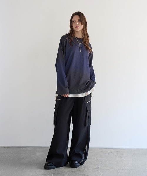 SOCCE(ソーシー)の「スウェルジャガードロングスリーブカットソー(Tシャツ/カットソー・メンズ・オフホワイト/グレー系/ブラック/ブルーグレー/ブラック系/ブルー系・S/M/L/XL)」の16枚目の写真