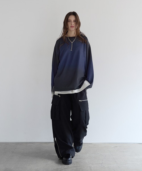SOCCE(ソーシー)の「スウェルジャガードロングスリーブカットソー(Tシャツ/カットソー・メンズ・オフホワイト/グレー系/ブラック/ブルーグレー/ブラック系/ブルー系・S/M/L/XL)」の18枚目の写真